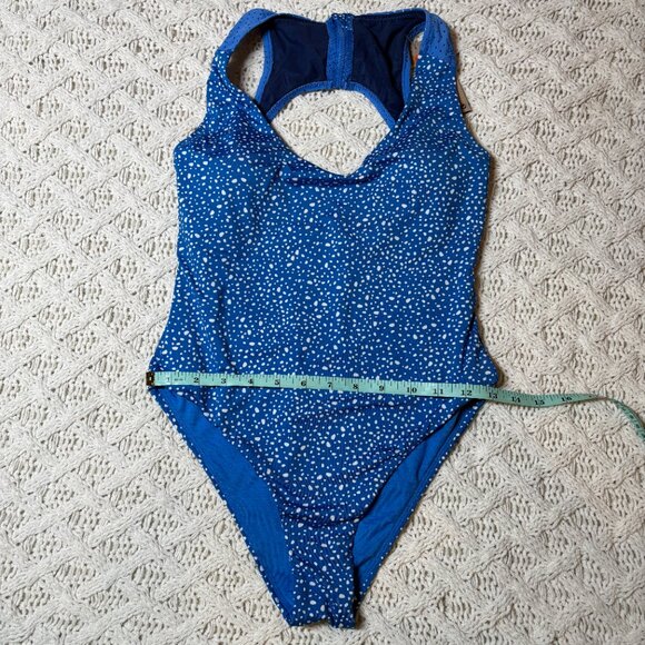 Nike Blue Polka Dot One-Piece Swimsuit Racerback – S - NWOT w/hygiene sticker - Picture 3 of 6